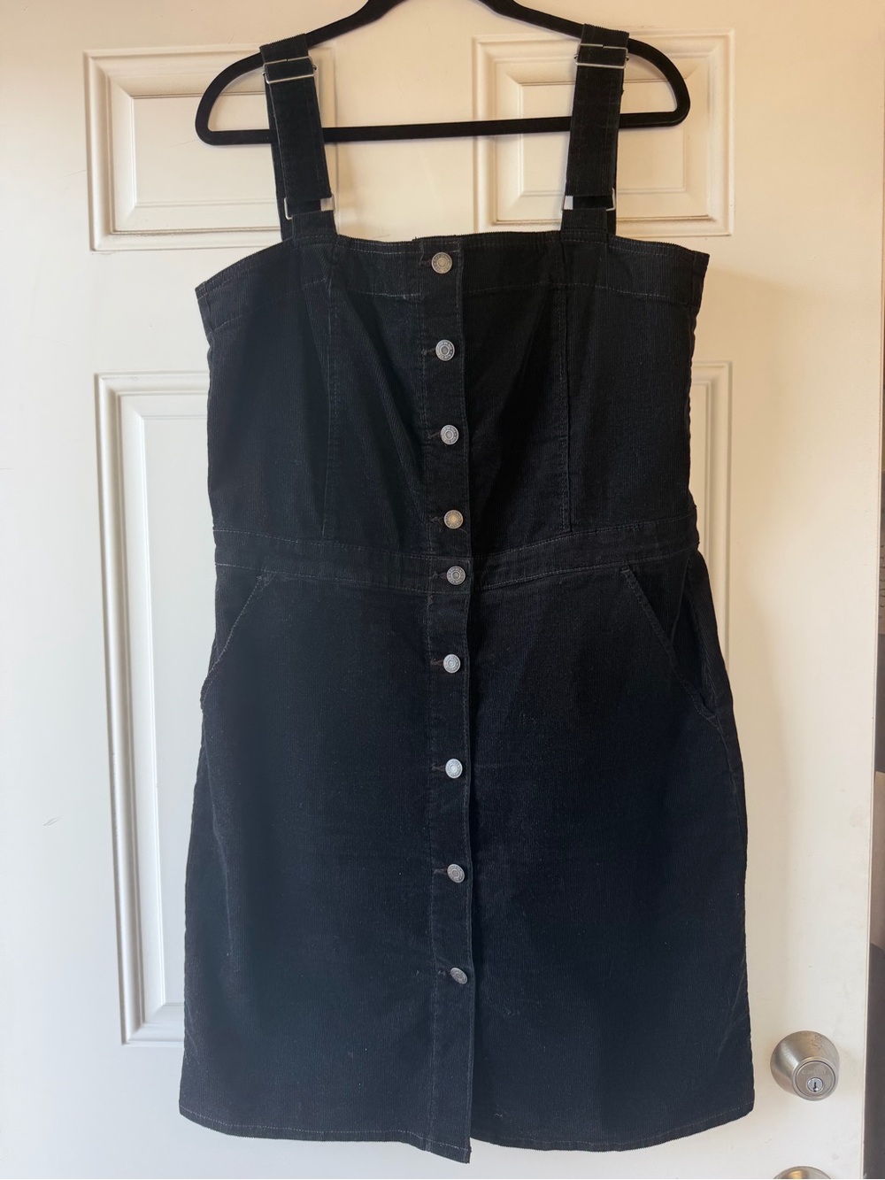 GAP Button-Front Denim Overall Dress